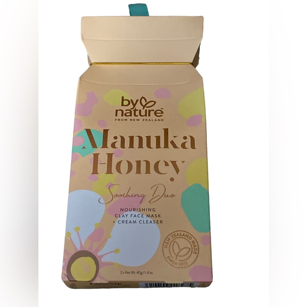 By Nature Manuka Honey Duo Nourishing Clay Face Mask + Cream Cleanser 1.4 oz